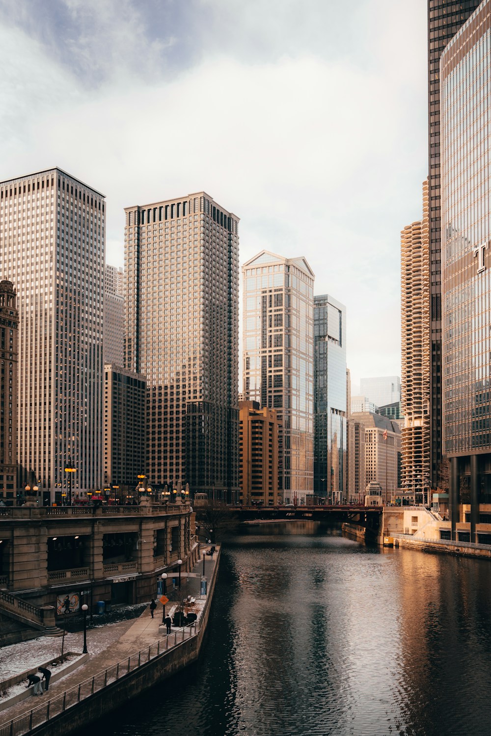 Skyscrapers along the Chicago River
